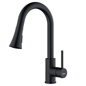 Alternate Image for Karran Weybridge 1.8 GPM Single Lever Handle Lead-free Brass ADA Kitchen Faucet, Pull-Down Kitchen, Matte Black, KKF240MB