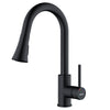 Karran Weybridge 1.8 GPM Single Lever Handle Lead-free Brass ADA Kitchen Faucet, Pull-Down Kitchen, Matte Black, KKF240MB