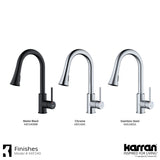 Karran Weybridge 1.8 GPM Single Lever Handle Lead-free Brass ADA Kitchen Faucet, Pull-Down Kitchen, Matte Black, KKF240MB