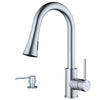 Karran Weybridge 1.8 GPM Single Lever Handle Lead-free Brass ADA Kitchen Faucet, Pull-Down Kitchen, Stainless Steel, KKF240SD25SS