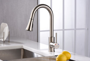 Alternate Image for Karran Weybridge Single Lever Handle Lead-free Brass ADA Kitchen Faucet, Pull Down, Stainless Steel, KKF240SS