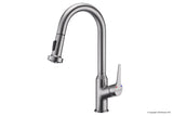 Karran Dockton Single Lever Handle Lead-free Brass ADA Kitchen Faucet, Pull Down, Stainless Steel, KKF250SS