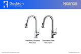 Karran Dockton Single Lever Handle Lead-free Brass ADA Kitchen Faucet, Pull Down, Stainless Steel, KKF250SS