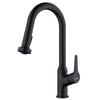Karran Dockton 1.8 GPM Single Lever Handle Lead-free Brass ADA Kitchen Faucet, Pull-Down Kitchen, Matte Black, KKF250MB