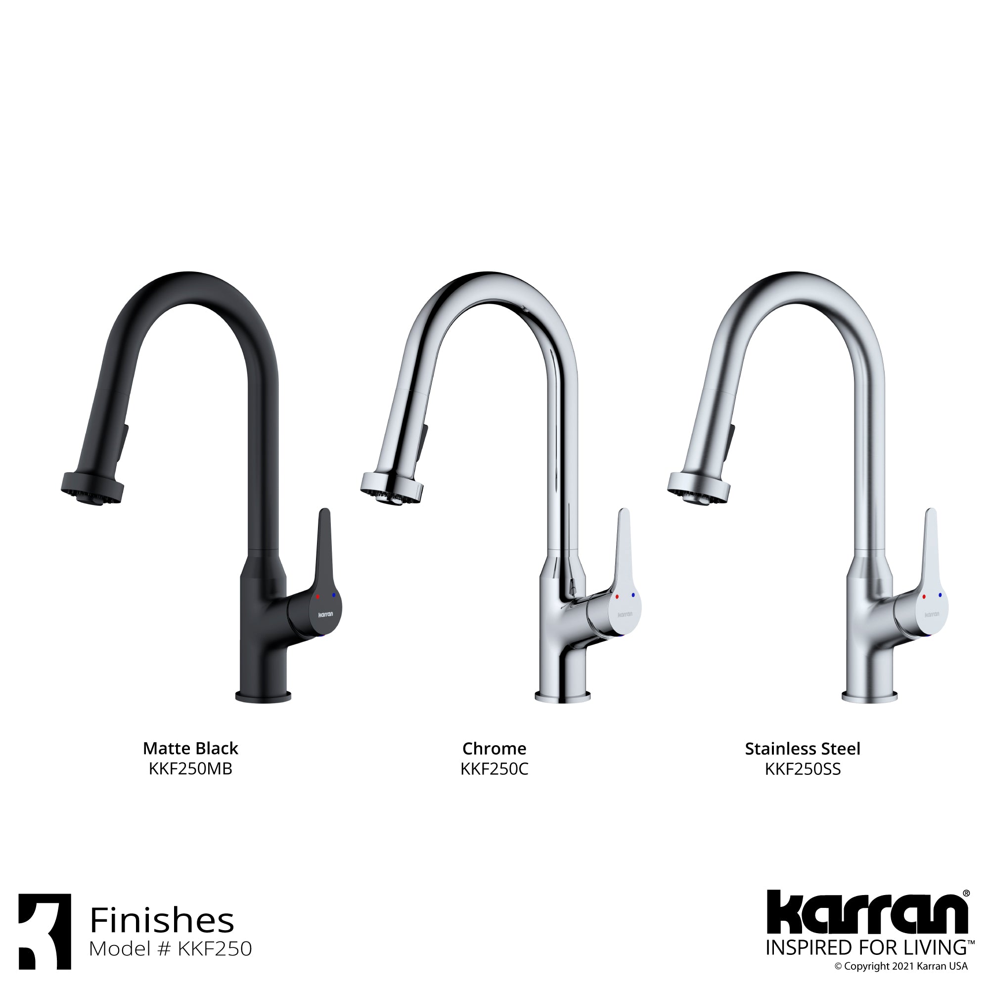 Karran Dockton 1.8 GPM Single Lever Handle Lead-free Brass ADA Kitchen Faucet, Pull-Down Kitchen, Matte Black, KKF250MB