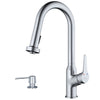 Karran Dockton 1.8 GPM Single Lever Handle Lead-free Brass ADA Kitchen Faucet, Pull-Down Kitchen, Stainless Steel, KKF250SD25SS