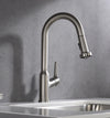 Karran Dockton Single Lever Handle Lead-free Brass ADA Kitchen Faucet, Pull Down, Stainless Steel, KKF250SS