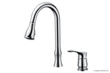 Karran Hillwood Single Lever Handle Lead-free Brass ADA Kitchen Faucet, Pull Down, Chrome, KKF260C