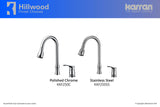 Karran Hillwood Single Lever Handle Lead-free Brass ADA Kitchen Faucet, Pull Down, Stainless Steel, KKF260SS