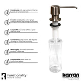 Karran Hillwood 1.8 GPM Single Lever Handle Lead-free Brass ADA Kitchen Faucet, Pull-Down Kitchen, Stainless Steel, KKF260SD25SS