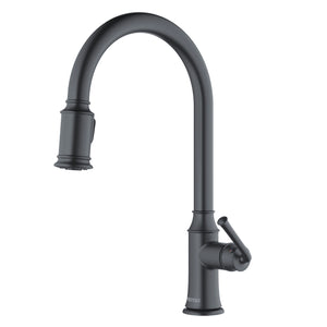 Alternate Image for Karran Auburn 1.8 GPM Single Lever Handle Lead-free Brass ADA Kitchen Faucet, Pull-Down Kitchen, Gunmetal Grey, KKF310GG