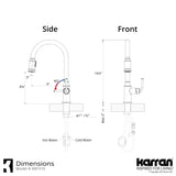 Karran Auburn 1.8 GPM Single Lever Handle Lead-free Brass ADA Kitchen Faucet, Pull-Down Kitchen, Matte Black, KKF310MB