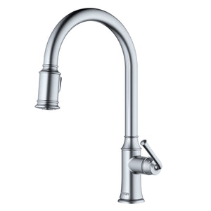 Alternate Image for Karran Auburn 1.8 GPM Single Lever Handle Lead-free Brass ADA Kitchen Faucet, Pull-Down Kitchen, Stainless Steel, KKF310SS