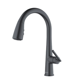 Alternate Image for Karran Kentland 1.8 GPM Single Lever Handle Lead-free Brass ADA Kitchen Faucet, Pull-Down Kitchen, Gunmetal Grey, KKF320GG