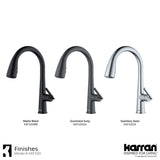 Karran Kentland 1.8 GPM Single Lever Handle Lead-free Brass ADA Kitchen Faucet, Pull-Down Kitchen, Gunmetal Grey, KKF320GG