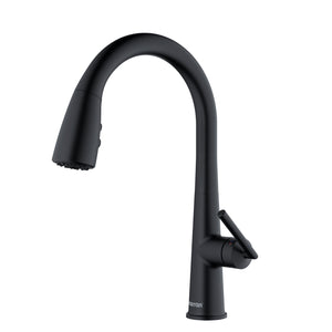 Alternate Image for Karran Kentland 1.8 GPM Single Lever Handle Lead-free Brass ADA Kitchen Faucet, Pull-Down Kitchen, Matte Black, KKF320MB