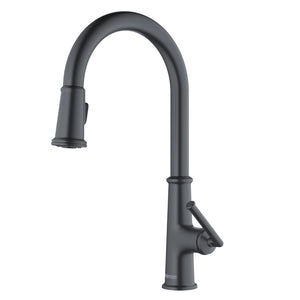 Alternate Image for Karran Elwood 1.8 GPM Single Lever Handle Lead-free Brass ADA Kitchen Faucet, Pull-Down Kitchen, Gunmetal Grey, KKF330GG