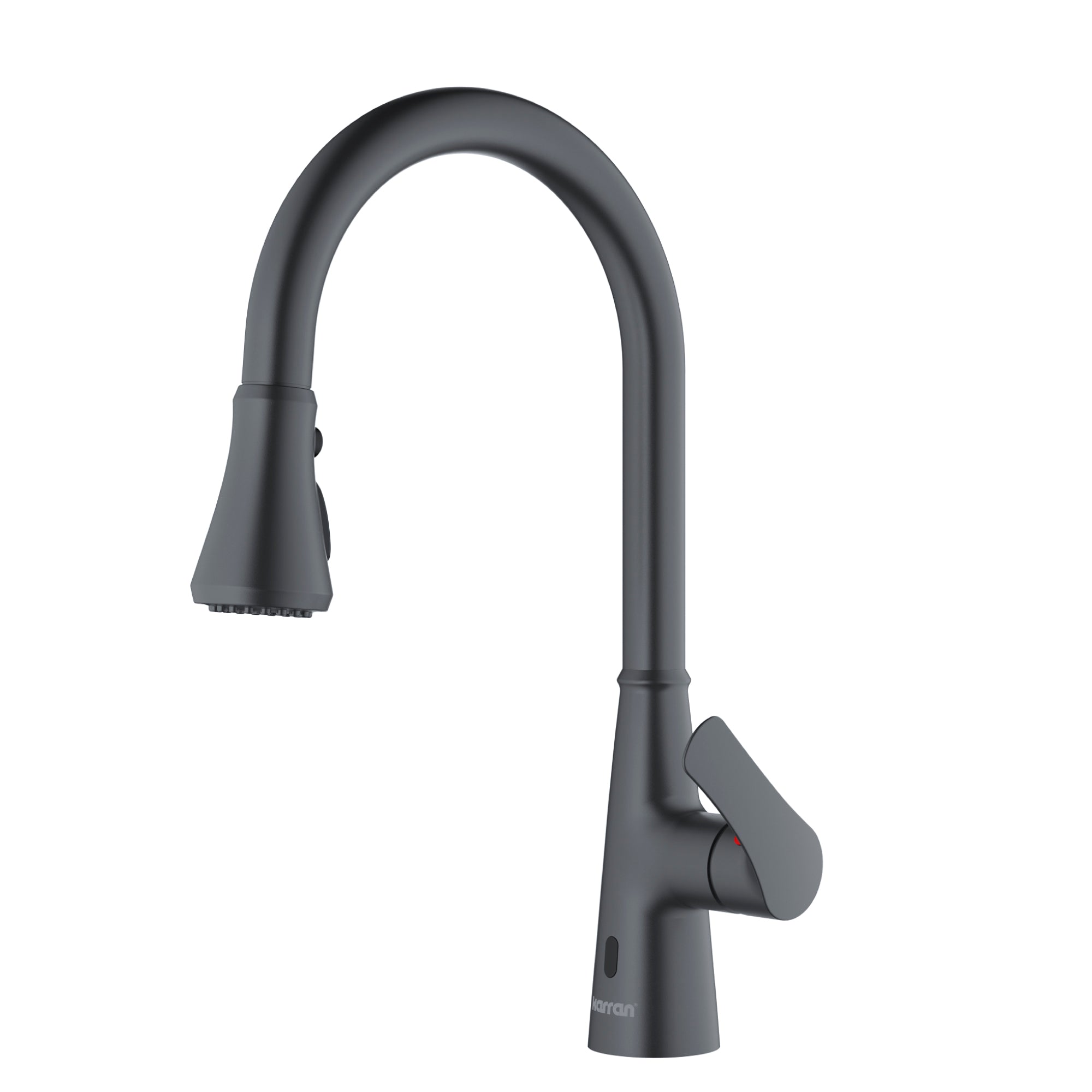 Karran Kadoma 1.8 GPM Single Lever Handle Touchless ADA Kitchen Faucet, Pull-Down Kitchen, Gunmetal Grey, KKF340GG