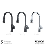 Karran Kadoma 1.8 GPM Single Lever Handle Lead-free Brass ADA Kitchen Faucet, Pull-Down Kitchen, Matte Black, KKF340MB