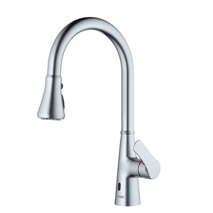 Alternate Image for Karran Kadoma 1.8 GPM Single Lever Handle Touchless ADA Kitchen Faucet, Pull-Down Kitchen, Stainless Steel, KKF340SS