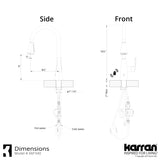 Karran Kadoma 1.8 GPM Single Lever Handle Lead-free Brass ADA Kitchen Faucet, Pull-Down Kitchen, Stainless Steel, KKF340SS