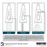 Karran Kadoma 1.8 GPM Single Lever Handle Touchless ADA Kitchen Faucet, Pull-Down Kitchen, Matte Black, KKF340MB