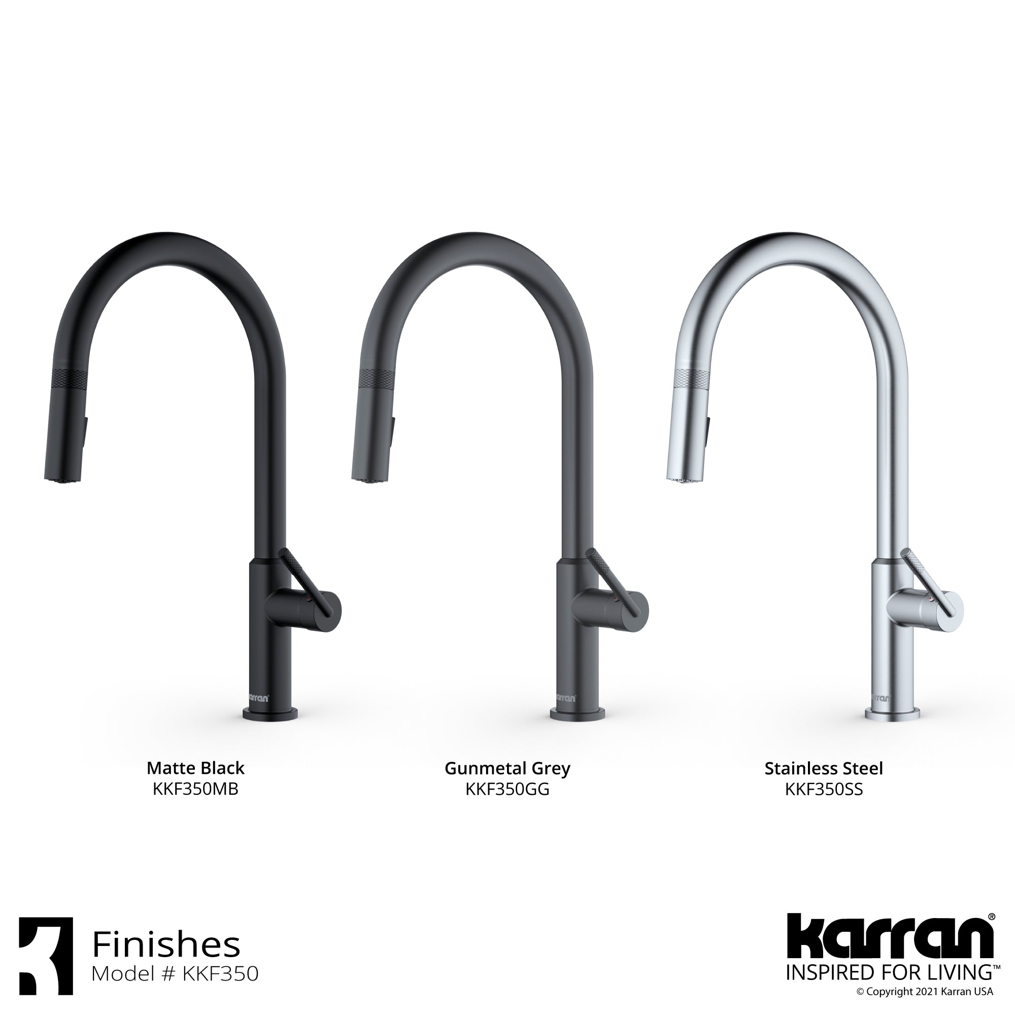 Karran Lagrange 1.8 GPM Single Lever Handle Lead-free Brass ADA Kitchen Faucet, Pull-Down Kitchen, Matte Black, KKF350MB