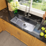 Nantucket Sinks Brightwork Home 32" Undermount Stainless Steel Kitchen Sink, 16 Gauge, KSSH3219-10