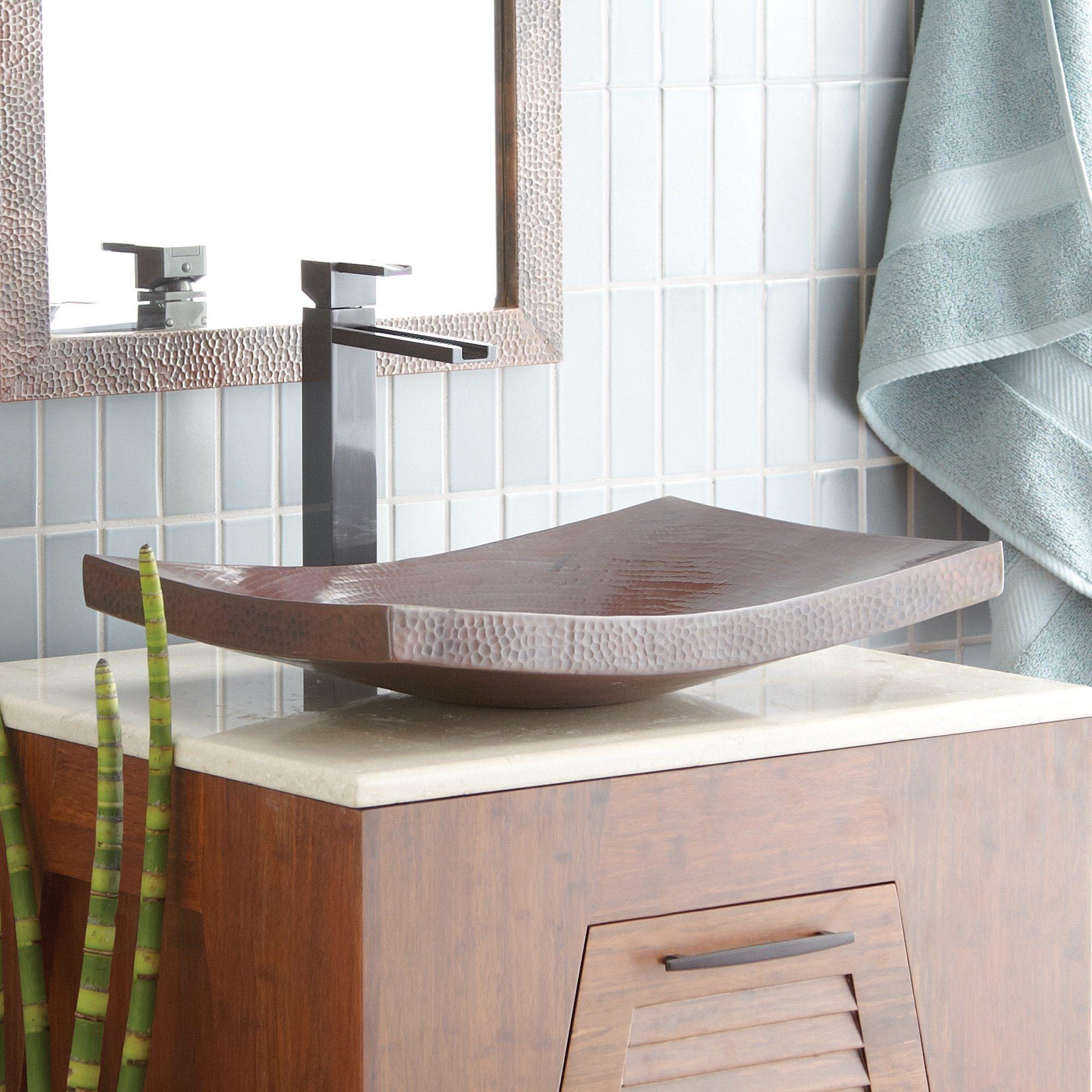 Native Trails Kohani 20" Rectangle Copper Bathroom Sink, Antique Copper, CPS257