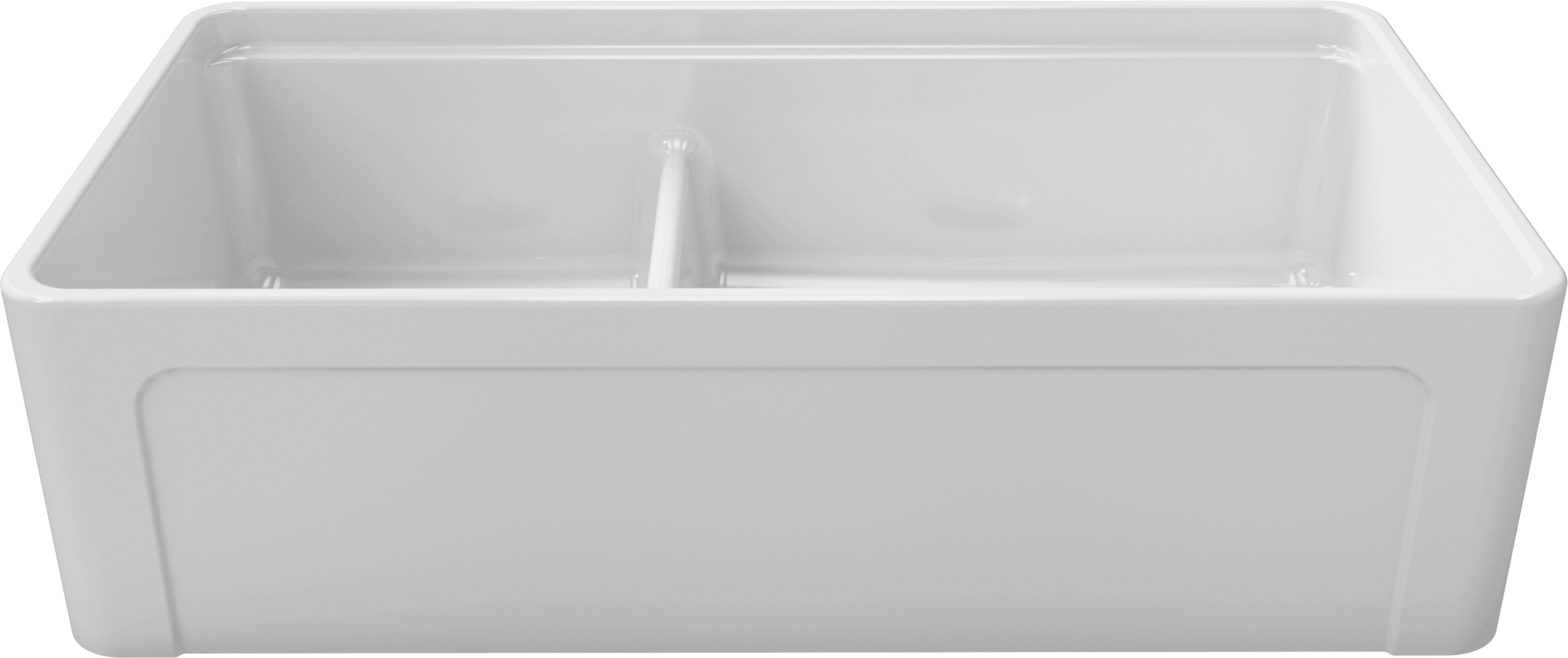 Latoscana 36" Double Bowl Fireclay Farmhouse Sink with Accessory Ledge, White, LDL3619W - The Sink Boutique