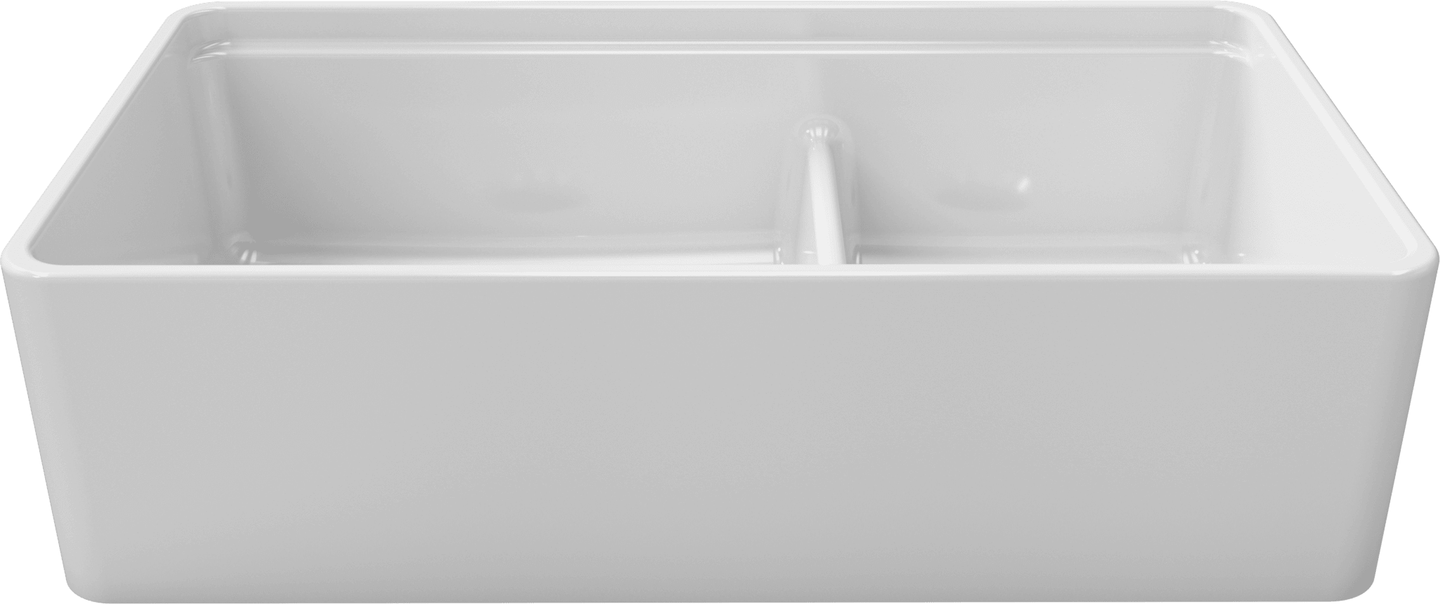 Latoscana 36" Double Bowl Fireclay Farmhouse Sink with Accessory Ledge, White, LDL3619W - The Sink Boutique
