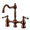 Houzer Lexington Bridge Kitchen Faucet with Sidespray Antique Copper, LEXBS-956-AC
