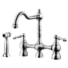 Houzer Lexington Bridge Kitchen Faucet with Sidespray Polished Chrome, LEXBS-956-PC