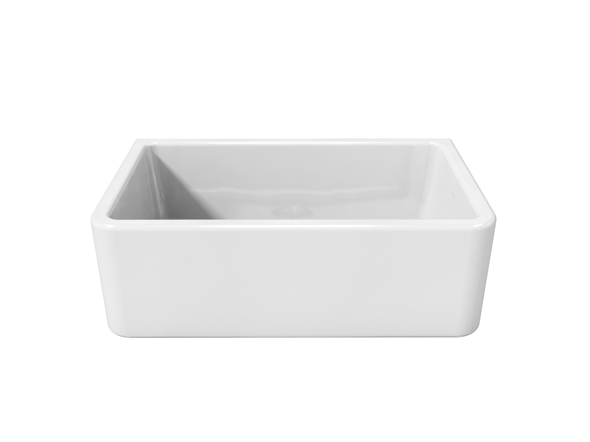 Latoscana 30-IN Fireclay Single Bowl Farmhouse Apron Sink Reversible LFS3018W Front Plain