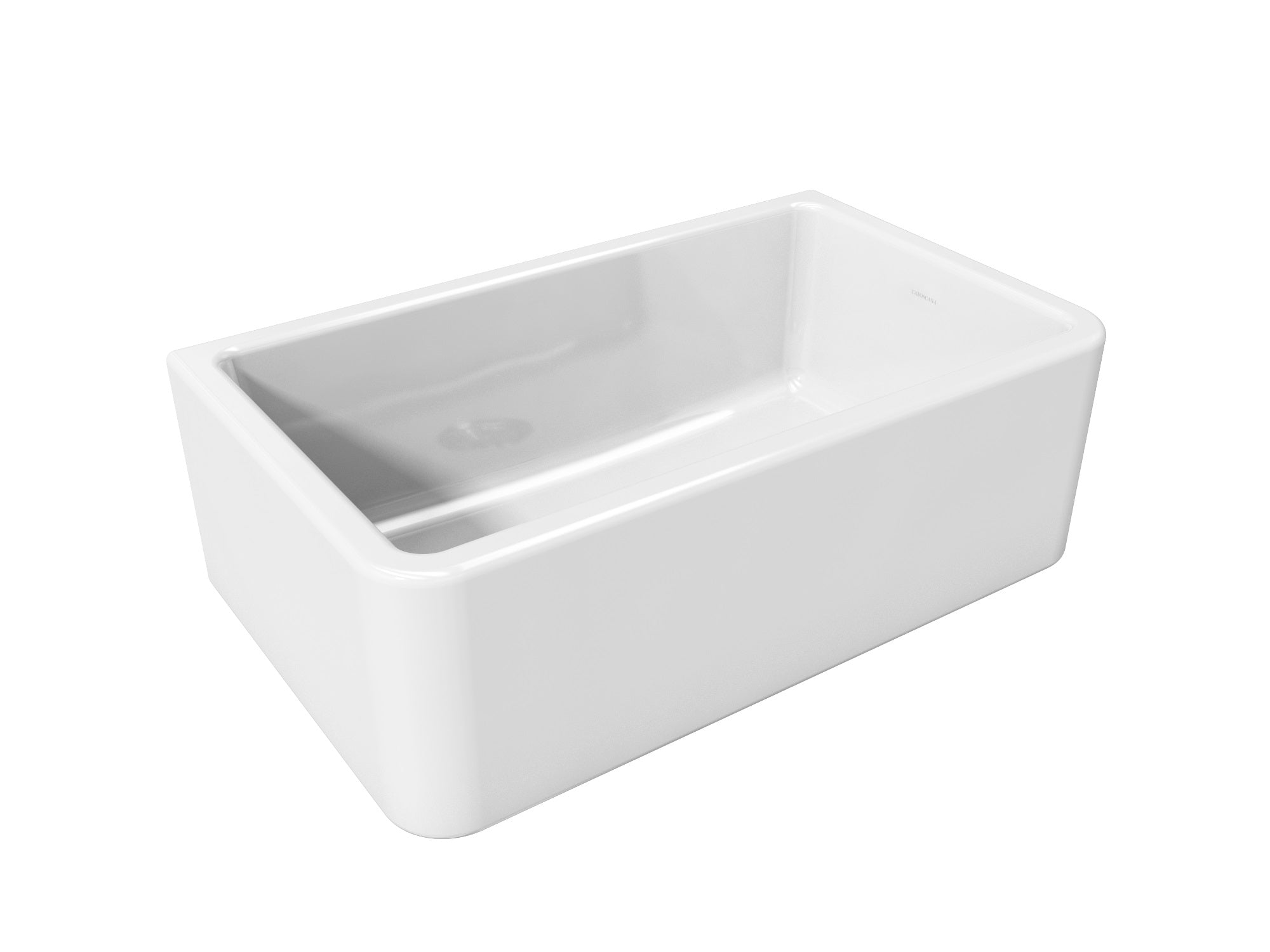 Latoscana 30-IN Fireclay Single Bowl Farmhouse Apron Sink Reversible LFS3018W Angled