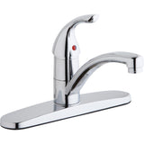 Elkay LK1000CR Everyday Three Hole Deck Mount Kitchen Faucet with Lever Handle and Escutcheon Chrome