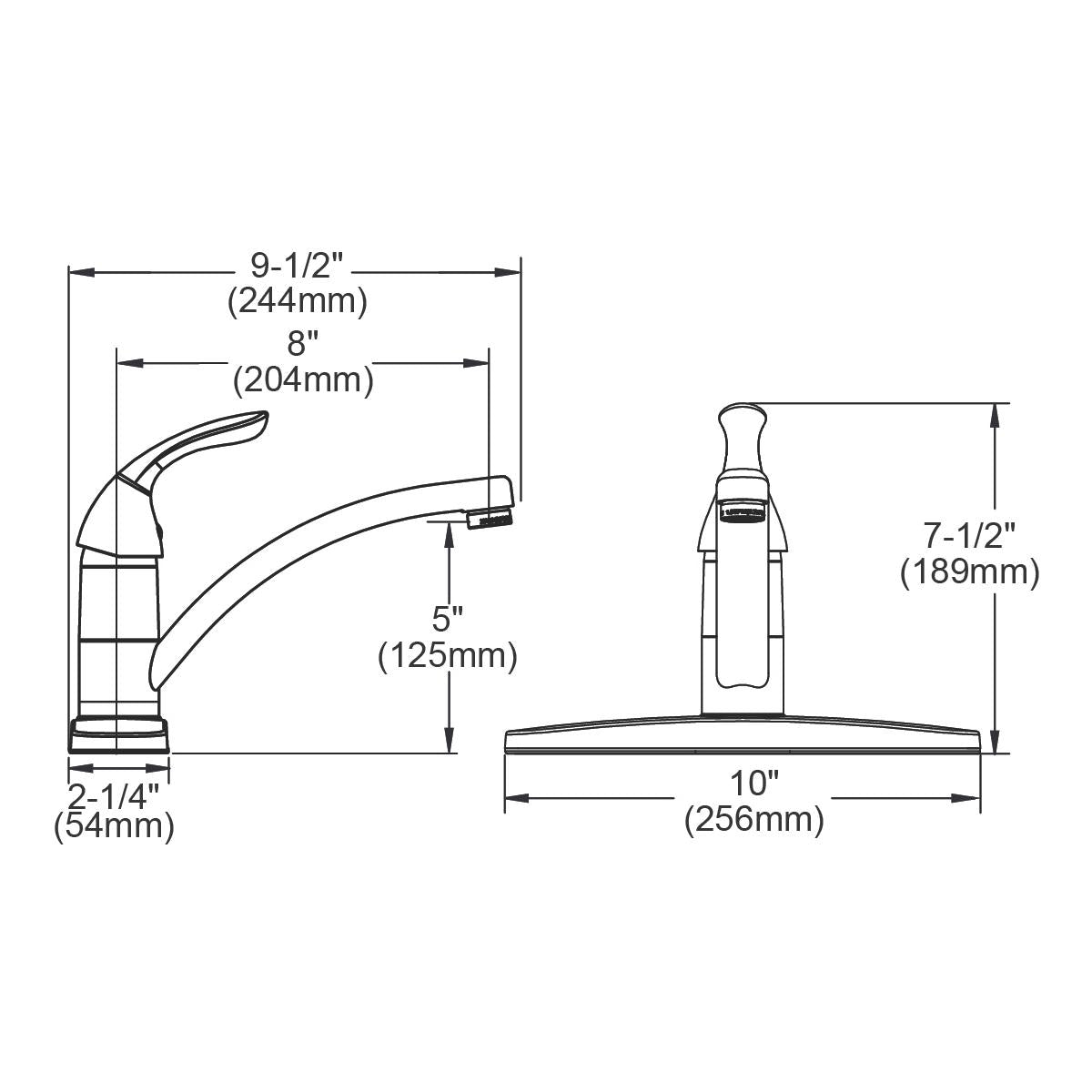 Elkay LK1000CR Everyday Three Hole Deck Mount Kitchen Faucet with Lever Handle and Escutcheon Chrome - The Sink Boutique