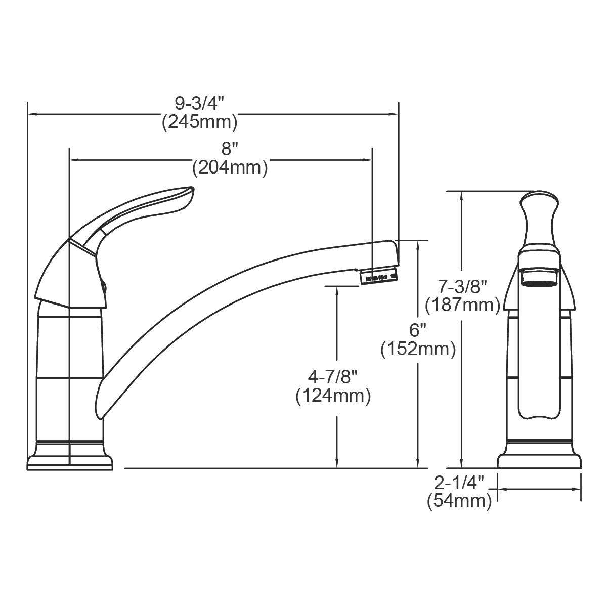 Elkay LK1500CR Everyday Single Hole Deck Mount Kitchen Faucet with Lever Handle Chrome - The Sink Boutique