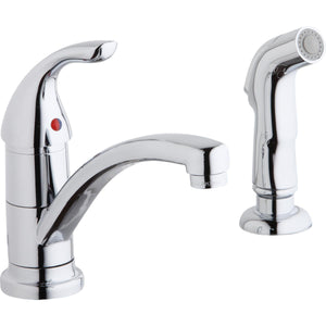 Alternate Image for Elkay LK1501CR Everyday Two Hole Deck Mount Kitchen Faucet with Lever Handle and Side Spray Chrome