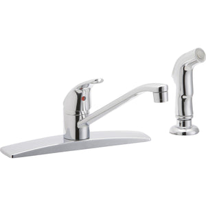Alternate Image for Elkay LK2478CR Everyday Three Hole Deck Mount Kitchen Faucet with Side Spray Chrome