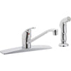 Elkay LK2478CR Everyday Three Hole Deck Mount Kitchen Faucet with Side Spray Chrome