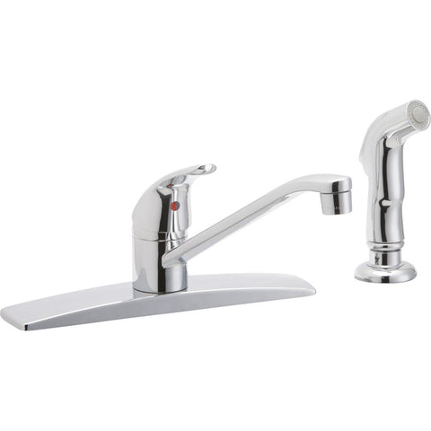 Elkay LK2478CR Everyday Three Hole Deck Mount Kitchen Faucet with Side Spray Chrome - The Sink Boutique