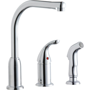 Alternate Image for Elkay LK3001CR Everyday Kitchen Deck Mount Faucet with Remote Lever Handle and Side Spray Chrome