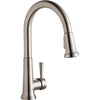 Elkay LK6000LS Everyday Single Hole Deck Mount Kitchen Faucet with Pull-down Spray Forward Only Lever Handle Lustrous Steel