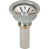 Elkay LK99FCS Deluxe Drain Kit with Satin Finish 3-1/2 Type 304 Stainless Steel Body for Fireclay Sinks with Basket Strainer