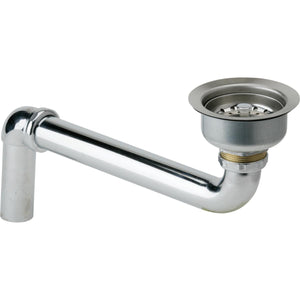 Alternate Image for Elkay LKAD35 3-1/2" Drain Fitting Stainless Steel Body, Strainer Basket and Offset Tailpiece