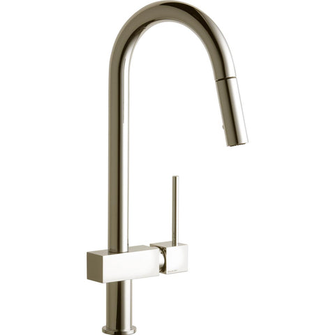 Elkay LKAV1031NK Avado Single Hole Kitchen Faucet with Pull-down Spray and Lever Handle Brushed Nickel - The Sink Boutique