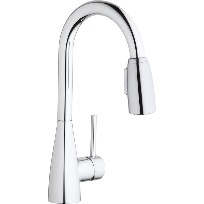 Elkay  Elkay Avado Single Hole Bar Faucet with Pull-down Spray and Forward Only Lever Handle Chrome 1607434