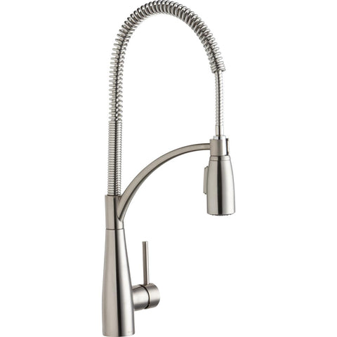 Elkay LKAV4061LS Avado Single Hole Kitchen Faucet with Semi-Professional Spout Forward Only Lever Handle Lustrous Steel - The Sink Boutique