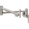 Elkay LKAV4091LS Avado Wall Mount Single Hole Pot Filler Kitchen Faucet with Lever Handles Lustrous Steel